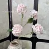 Hortensia Simulada de 4 Cabezas, Hortensia Floral, Arreglo Floral de Boda, Decoración de Pared de Flores, Decoración de Hotel Serie Jardín de Monet