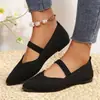 Zapatos Mocasines Planos de Punta Puntiaguda para Mujer, Nuevos, sin Cordones, de Comercio Exterior, Tallas Grandes Europeos y Americanos, Primavera y Otoño, Venta al por Mayor