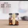 Frasco de Mel de Vidro Transparente 25ml Geleia Ninho de Pássaro Mel Frasco Dosador Grau Alimentício Pequena Capacidade Resistente a Alta Temperatura Pote Selado
