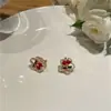 2023 Novos Brincos de Pétala de Pérola Cereja Femininos Agulha de Prata 925 Design de Nicho Doce Clipe de Orelha Sem Furos para Orelha Venda por Atacado