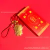 Producto nuevo creativo de oro puro 999: Llavero de oveja "Flor Rica", colgante de nube auspiciosa y oveja de la fortuna, personalizable para venta al por mayor