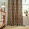 Decoración Navideña Americana Country Más Vendida de Amazon Dormitorio Sala de Estar Cortinas con Estampado Floral Blackout para Ventana Abuhardillada Venta al por Mayor de Fábrica