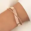 Joyería de Estilo Europeo y Americano: Pulsera Wrap Geométrica Irregular con un Ambiente Elegante, Moda Minimalista y de Alta Gama, Pulsera Abierta Versátil