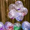 Procesando puesto de globos de lentejuelas personalizado de 12 pulgadas suministro globo de juguete para niños color papel globo transparente
