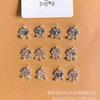 Plata Pura Doce Signos del Zodiaco Brillante Láser Bebé Pequeño Candado de Plata Candado de Plata Esterlina Accesorios Colgante Pulsera DIY Tejido Mayoreo