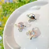 Moca de Colores con Colgante de Planeta Luna Estrella Pulsera de Cuentas Hecha a Mano DIY Pendientes Collar Accesorios de Joyería