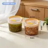BNBS Recipiente Hermético de Plástico para Pepinillos Grado Alimenticio Caja de Almacenamiento para Rábanos Encurtidos Caseros Caja Multiespecificación para Conservar Fresco