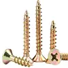 Clavos de Fibra de Zinc Chapados, Tornillos para Carpintería, Clavos de Alta Resistencia para Drywall, Clavos para Paneles de Pared, Tornillos Autorroscantes Endurecidos de Cabeza Avellanada Phillips