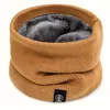 Bufanda de punto de invierno para hombre bufanda cálida para exteriores a prueba de frío para montar forrada de forro polar para mujer nuevo cuello color liso todo a juego