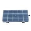 Caja de almacenamiento de plástico plana fija con rejilla PP15, para joyería, componentes electrónicos, hardware, equipo de pesca, piezas de acabado, caja de embalaje