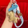 Nuevo Llavero de Caballo Pequeño Princesa de Oro Puro Colgante Creativo de Dibujos Animados Popular al por Mayor Encanto para Teléfono