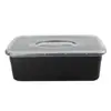 Organizador de juguetes portátil de plástico de mano con tapa, caja de almacenamiento de plástico transparente, organizador de almacenamiento, organizador de escritorio