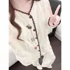Conjunto de Pijama Feminino de Algodão Nuvem Fino e Soltinho com Bordado de Desenho Animado para Primavera/Outono