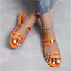 Comercio exterior 2026 verano nuevo sandalias cruzadas para mujer talla grande, chanclas casuales para exteriores con bloques de color europeas y americanas, sandalias de playa para mujer