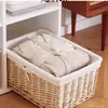 C Cesta de Almacenamiento de Ratán Cesta de Almacenamiento de Escritorio Tela Tejida Misceláneos Caja de Almacenamiento de Snacks Caja de Almacenamiento Cesta de Bambú Cesta de Bambú W