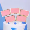Cartão de Decoração de Bolo de Feliz Aniversário com Laço, Bênção, Confissão, Bandeirinha para Inserção, Suprimentos para Festa de Aniversário
