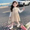 Vestido súper lindo para niña, nuevo modelo otoño 2026, vestido de princesa otoñal para niños, de manga larga, dulce y elegante