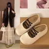 Sapatos Birkenstock estilo balé para mulheres, novos sapatos Mary Jane coreanos de outono de 2026 com tiras cruzadas, sapatos de salto para o dia a dia