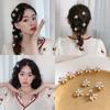 Grampo de Cabelo Top de Influenciadora Coreana Mini Pequeno Flor Garra Presilha Feminina Verão Pequeno Requintado Franja Lateral Clipe de Cabelo Acessórios de Cabelo