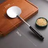 Espátula de Acero Inoxidable para Champiñones para Uso Diario, Mango de Madera Extendido Antideslizante Engrosado Resistente a Altas Temperaturas Juego de Utensilios de Cocina para el Hogar