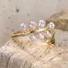 Anillo Abierto de Flor de Dos Colores Creativo Transfronterizo Mingcheng para Mujer Anillo de Joyería Personalizada Retro Joyería para Mano Regalo Venta al por Mayor