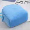 Mochila Escolar Pequena de Pelúcia Cor Doce Mochila de Cor Sólida Casual Fofa Bolsa de Moedas Sólida Mochila Bolsa para Cartão de Documento Atacado