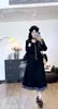 Castaño Sal Marina2026 Tallas Grandes Retro Francés Conjunto de Dos Piezas Vestido Blazer a Cuadros para Mujer de Otoño