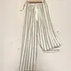Calça de Pijama Longa de Algodão Seda Feminina Verão plus size Solta Pijama Feminino Verão Algodão Fina Calça de Perna Larga