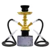 Suministro Directo de Fábrica de Hookah Árabe con Luz Doble Tubo Hookah de Vidrio Transfronterizo Bar de Hookah Hookah Exquisito