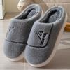 Zapatillas de algodón para hombre, nuevas zapatillas de terciopelo para el hogar, gruesas, cálidas y antideslizantes, para otoño e invierno, venta al por mayor, entrega de una pieza