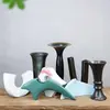 Jianshanchifang Liu Enseñanza Especial Arreglo Floral Negro Arreglo Floral Soporte para Flores Danza de la Grulla Zen Japonés Ikebana Adornos
