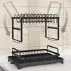 Estante de almacenamiento de cocina Amazon estante de almacenamiento de cuencos y platos estante de almacenamiento de cuencos y palillos multifuncional plegable estante de secado para encimera