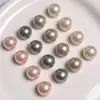 Parche de Perla Redonda Media Esfera Ins Estilo Japonés Tu Zhen Perlado de Pera con Cintura Alta para Pendientes DIY para Mujer, Accesorios de Decoración para Zapatos