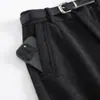 Pantalones cortos de lana, pantalones casuales elegantes para mujer, moda nueva primavera y otoño 2026, pantalones de pierna ancha estrecha, pantalones de estilo coreano