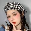 Sombrero de Mujer Estilo Coreano Trendy Estilo Japonés Otoño e Invierno Famoso en Internet Combinable Boina Pata de Gallo Británico Retro Sombrero de Pintor Beilei