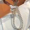 Funda de Teléfono Colgante Cadena Anti-Pérdida Colgante Cámara Ccd Gato Kt Niña Mariposa Cristal Perla Alto Rendimiento Creativo