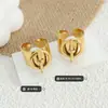 Moda Hip Hop Europea y Americana Anillo Abierto Personalizado Forma de Presión de Aceite Pulsera de Moda para Parejas Pulsera de Titanio Acero Chapado en Oro de 18K