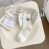 Calcetines hasta la pantorrilla, estilo nuevo con borde de burbujas, lazo de hilo plateado, para mujer, versátiles de verano, cómodos, absorbentes de sudor, transpirables, estilo holgado