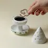 Quemador de Incienso Creativo de Gato con Colores Bajo Esmalte y Motivos Florales, Quemador de Incienso de Alto Valor Estético para Ceremonias de Incienso