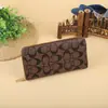 Nova Carteira Feminina de PU com Puxador Único, Carteira com Zíper de Grande Capacidade para o Dia a Dia e Viagens de Negócios, Clutch Artístico para Atacado