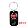 Llavero de metal con impresión a color transfronteriza entre Europa y Estados Unidos, regalo inspirador de baloncesto para amigos, familiares y colegas del equipo.