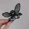 2026 Nuevo Clip para el Cabello de Encaje con Lazo de Hada Negra Pinza para el Cabello Pinza para Flequillo Pinza Lateral Pasador Accesorio para el Cabello Clip