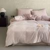 Juego de Cuatro Piezas de Algodón Puro Algodón Lavado Teñido con Hilo Jacquard Lujo Accesible Retro Floral Funda Nórdica Sábanas 1.8m Amigable con la Piel Ropa de Cama Simple