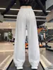 Pantalones Deportivos para Mujer Bordados de Corazón, Nuevos de Primavera y Otoño de Cintura Alta Sueltos Casuales de Pierna Ancha, Pantalones de Fitness Adelgazantes y Versátiles