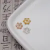 Floco de Neve de Liga com Flor de Zircônia Base Pulseira de Contas DIY Colar Acessórios de Joias Contas Espaçadoras que Preservam a Cor