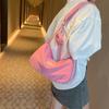 Bolso de lona de gran capacidad para mujer, estilo coreano, estilo Mori, informal, de nailon, tipo bandolera para estudiantes universitarios.