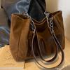 Bolsa Retro Fosca para Mulheres, Grande Capacidade, Nova Bolsa de Ombro Versátil Outono/Inverno 2026, Bolsa Tote Casual para o Dia a Dia e Trabalho