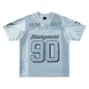 Tendencia Urbana Americana Hip Hop Estampado de Letras Manga Corta Marca de Moda Masculina Casual Deportiva Verano Nueva Camiseta de Media Manga