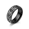 Anillo de hombre con diseño de neumático en relieve creativo, con procesamiento personalizado, estilo vintage, con personalidad, para Europa y Estados Unidos.