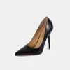 Zapatos de tacón alto ultra delgados de punta fina, color liso, sexy, simples, versátiles y elegantes, estilo coreano, nuevos zapatos de vestir de venta caliente de comercio exterior europeo y americano